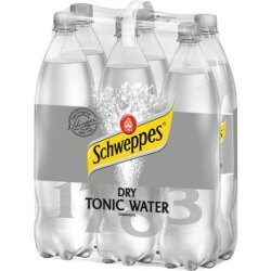 Schweppes Dry Tonic Water 6 x 1,25 l Flasche