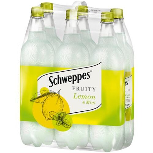 Schweppes Fruity Lemon Mint 6 x 1 l Flasche