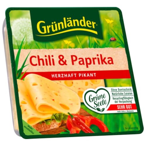Grünländer Scheiben Chili Paprika 48% 130 g