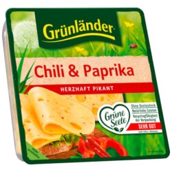 Grünländer Scheiben Chili Paprika 48% 130 g