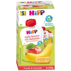 Bio Hipp Apfel/Bana.+Keks4x90g