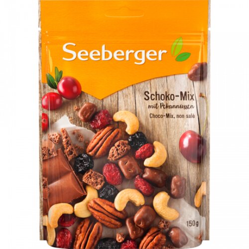 Seeberger Schoko-Mix mit Pekannüssen 150 g