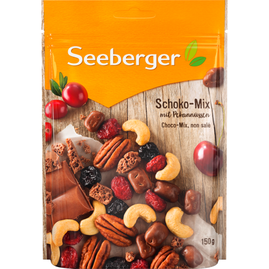 Seeberger Schoko-Mix mit Pekannüssen 150 g