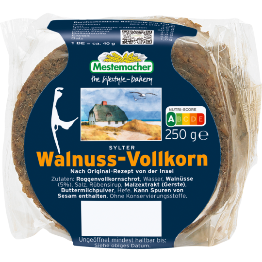 Mestemacher Sylter Walnussbrot rund 250g