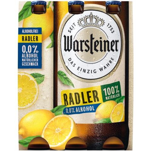 Warsteiner Radler alkoholfrei 6x0,33l MW