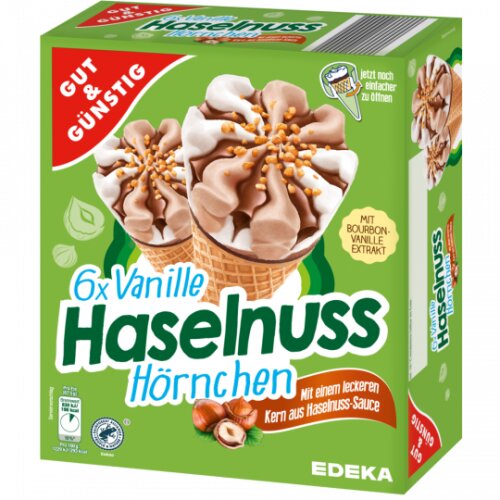 Gut & Günstig Vanille Nuss Hörnchen 6x120ml