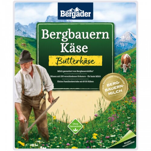 Bergader Bergbauernkäse Scheiben 52% 150g