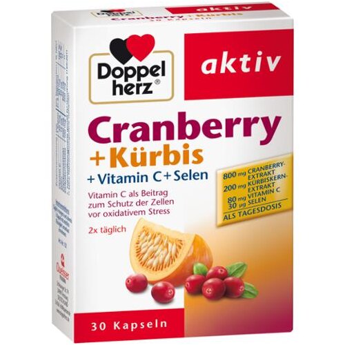 Doppelherz Cranberry + Kürbis + Vitamim C 30 Kapseln 27 g