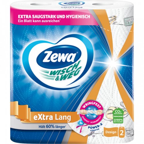 Zewa Wisch & Weg Design extra lang 2x72BL
