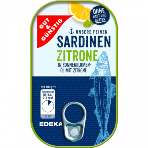 G&G Sardinen m.Zitrone 125g