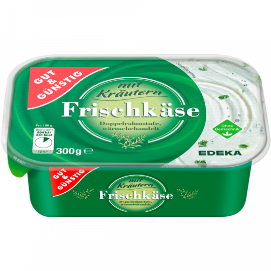 Gut & Günstig Frischkäse Kräuter Doppelrahm 70% 300g