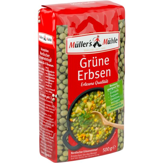 Müllers Mühle Grü.Erbsen 500g LebensmittelVersand.eu Lebensmitte