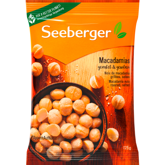 Seeberger Macadamia geröstet gesalzen 125g