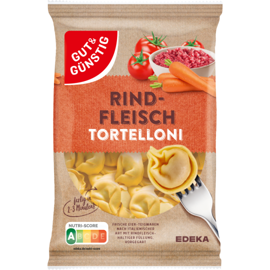Gut & Günstig Tortelloni mit Rindfleisch 400g