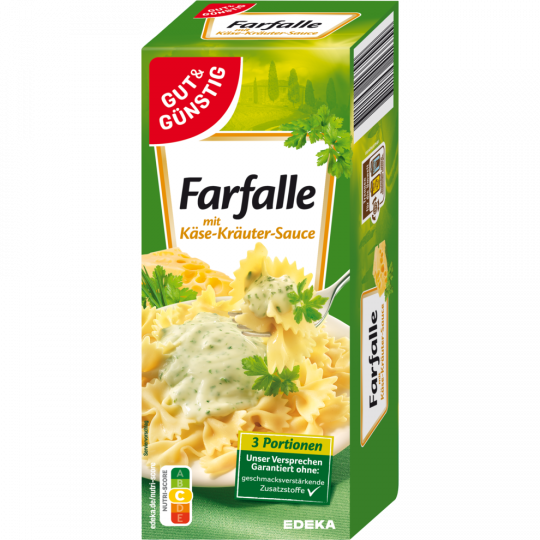 Gut & Günstig Farfalle Käse-Kräuter-Sauce 266g
