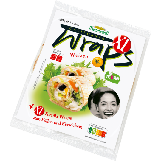 Mestemacher Weizen Wraps XL 4ST 280g