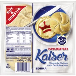 Gut & Günstig Knusper Kaiser Weizenbrötchen...