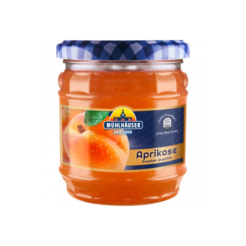 Mühlhauser Aprikosenkonfitüre 450g - Lebensmittel-Versand.eu | Lebens