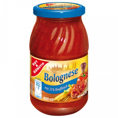 Gut & Günstig Nudelsauce Bolognese 400ml