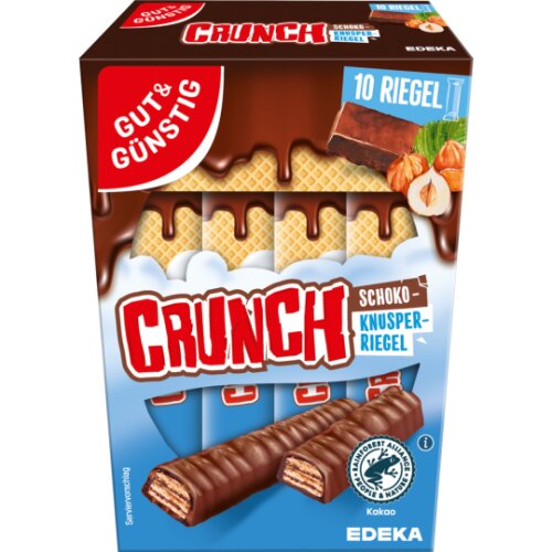 Gut & Günstig Crunch Knusper Riegel 180g