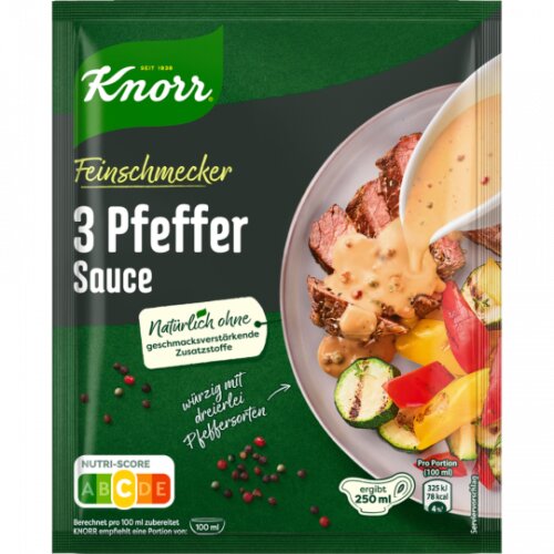 Knorr Feinschmecker 3 Pfeffer-Sauce für 250ml 40g