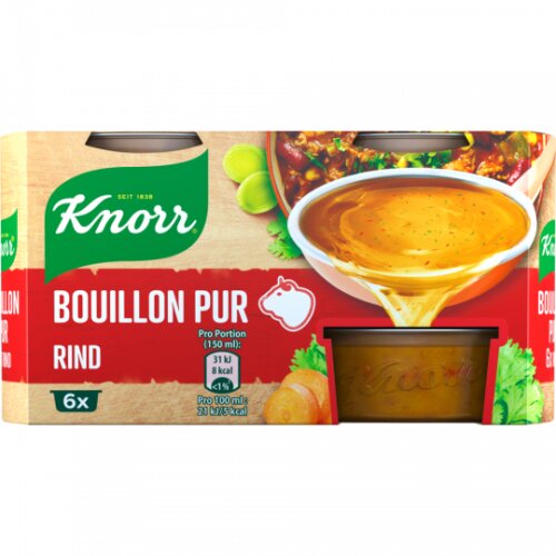 Knorr Bouillon Pur Rind für 6x0,5l 6x28g