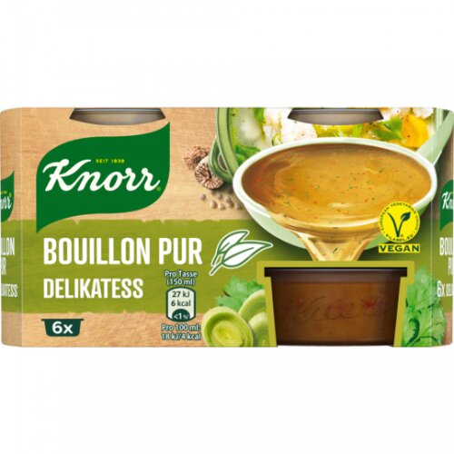 Knorr Bouillon Pur Delikatess für 6x1/2l 6x28g
