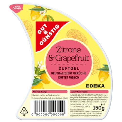 G&G Duftgel Zitrone&Grape.150g