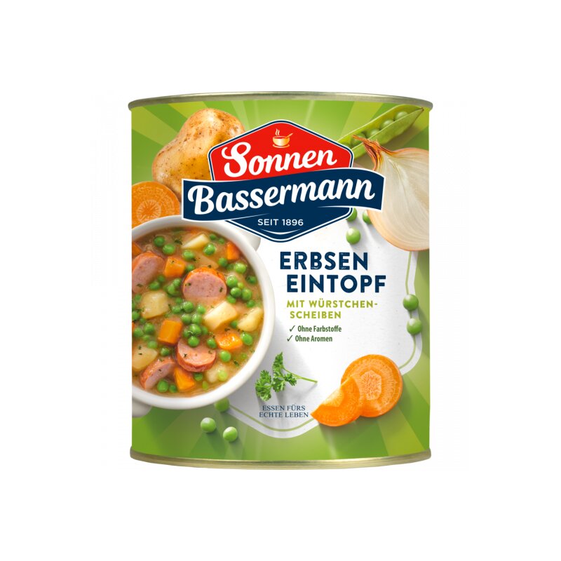 Sonnen Bassermann Erbsentopf 800g - Lebensmittel-Versand.eu | Lebensm