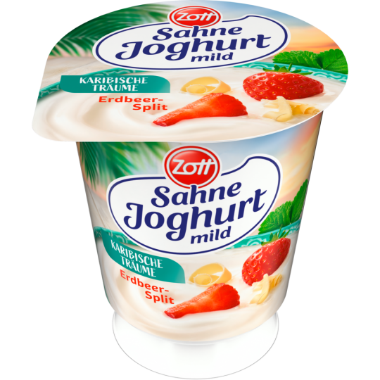 Zott Sahnejoghurt Erdbeersplit140g