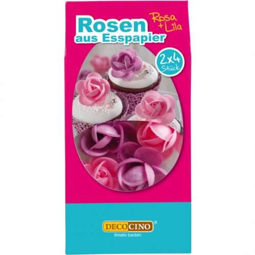 Dek.Oblaten Rosen rosa/lila 8g