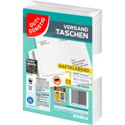 Gut & Günstig Versandtaschen DIN C5 weiß 20ST