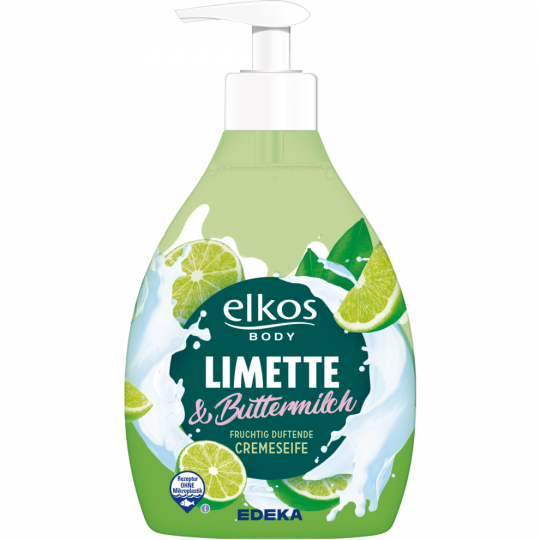 Elkos Flüssige Seife  Buttermlich & Limette 500ml