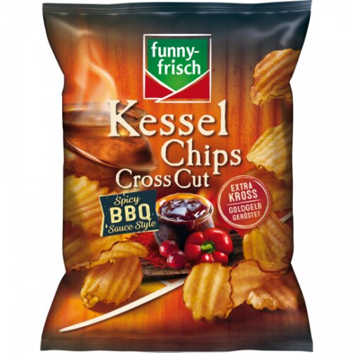 funny- frisch Kessel Chips Cross Cut Chips BBQ 120g