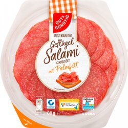 Gut & Günstig Geflügel Salami Teller 80g