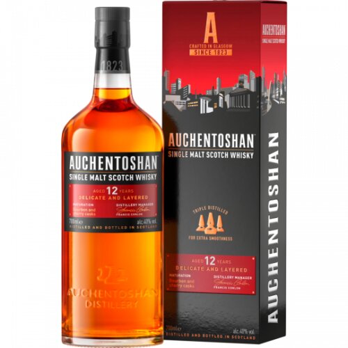 Auchentoshan Lowland Single Malt Scotch Whisky 12 Years Old 40% in Geschenkpackung 0,7l