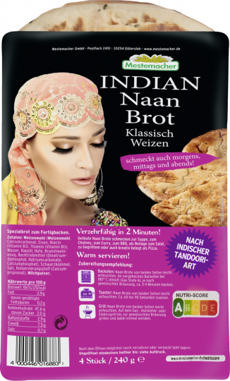 Mestemacher Naan Brot Klassisch 240g