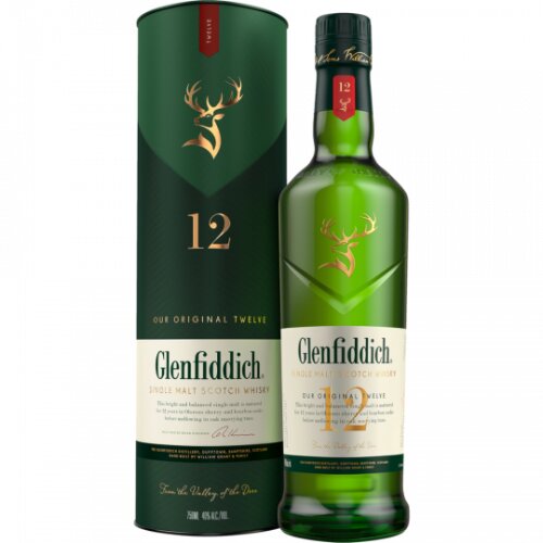 Glenfiddich Single Malt Scotch Whisky 12 Years Old 40% 0,7l