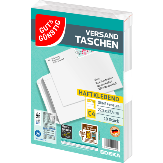 Gut & Günstig Versandtaschen DIN C4 weiß 10ST