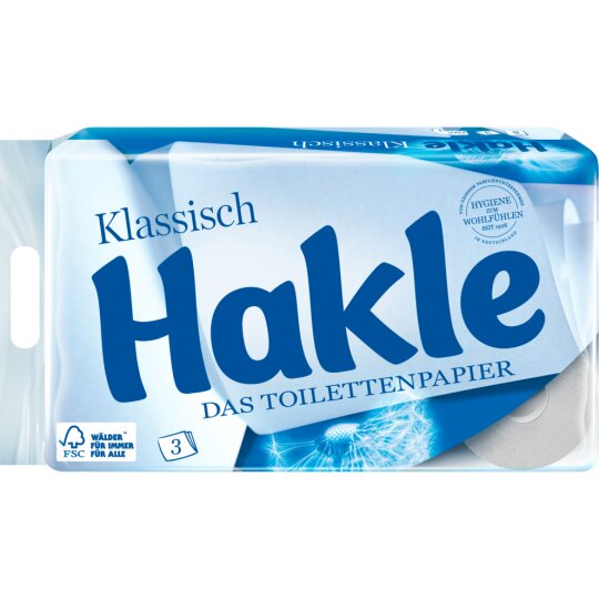 Hakle Klassisch weiß 3lg 8x150Bl