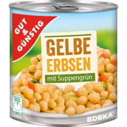 Gut & Günstig Gelbe Erbsen mit Suppengrün 800g