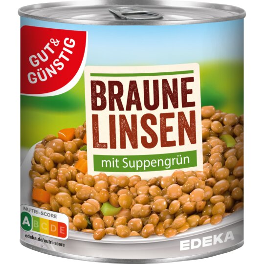 Gut & Günstig Linsen mit Suppengrün 800g