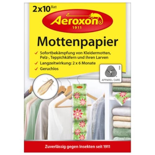 Aeroxon Mottenpapier 2X10Blatt