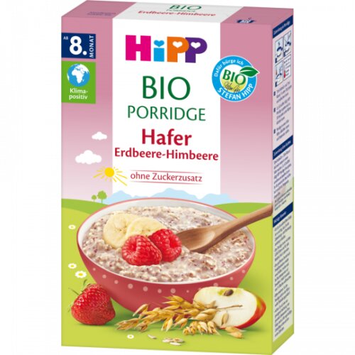 Bio Hipp Porridge Hafer Erdbeere-Himbeere 250g