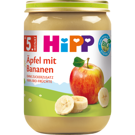 Bio Hipp Äpfel mit Banane 190g