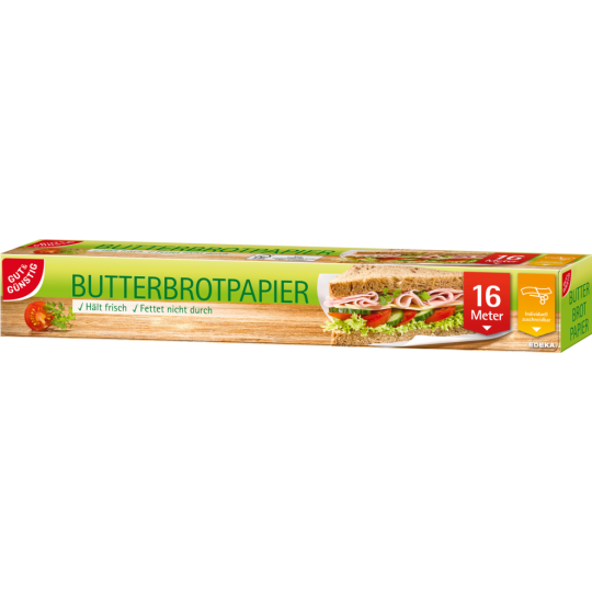 Gut & Günstig Butterbrotpapier 28cmx16m