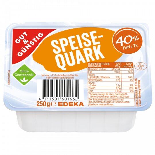 Gut & Günstig Speisequark 40% 250g