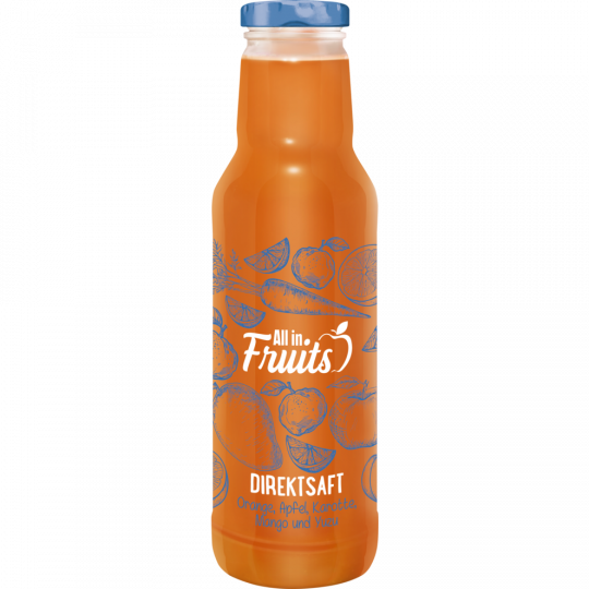 All in Fruits Direktsaft Orang.0,75l