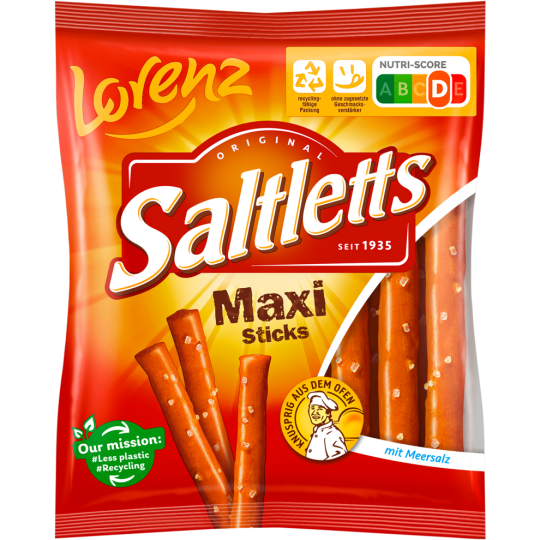 Saltletts Maxi Sticks 125g