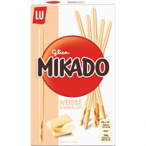 Mikado Sticks Weisse Schokolade 75g